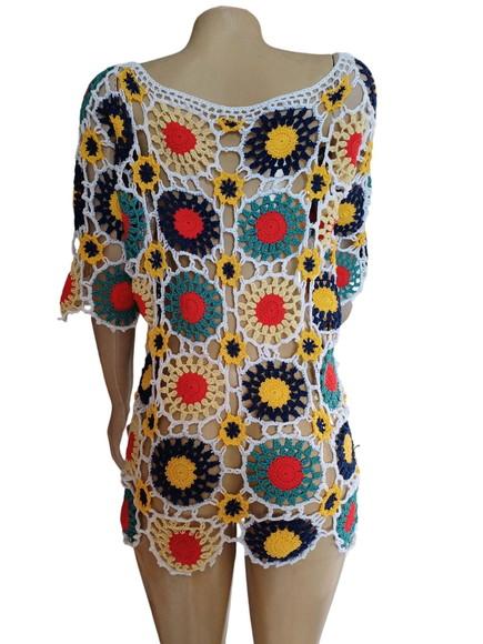 Vestido/ Saida de Praia Croche