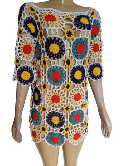 Vestido/ Saida de Praia Croche
