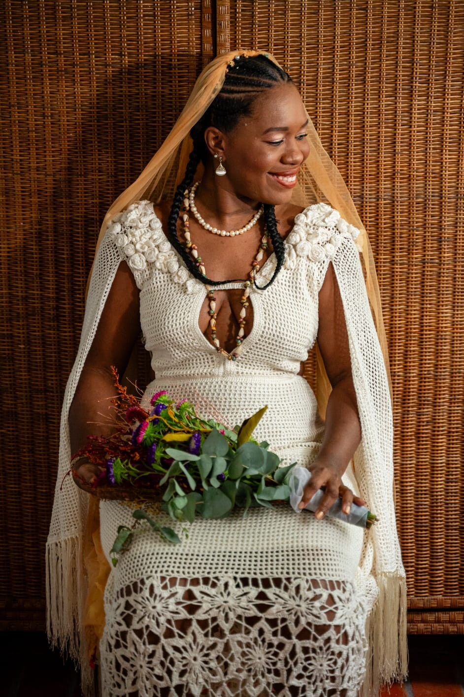 Vestido Noiva Crochê Adulto