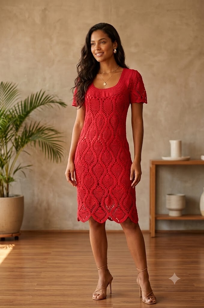 Vestido Crochê Adulto