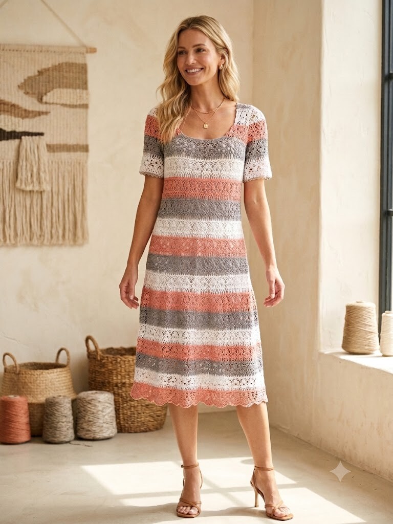 Vestido Crochê Adulto