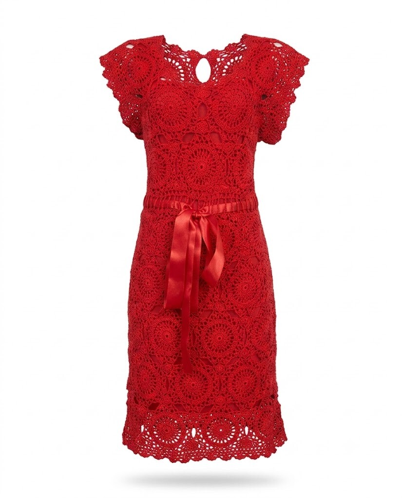 Vestido Crochê Adulto