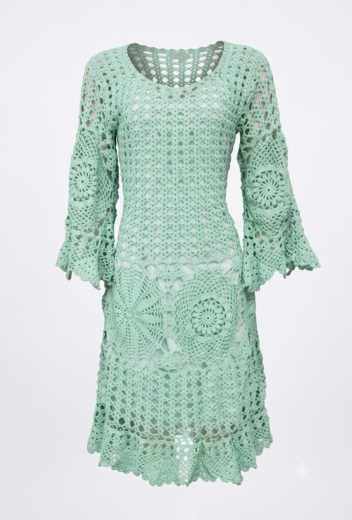 Vestido Crochê Adulto