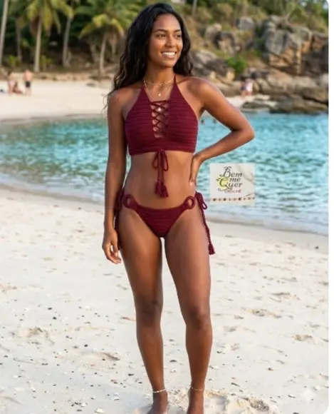 Biquini Croche com Cropped