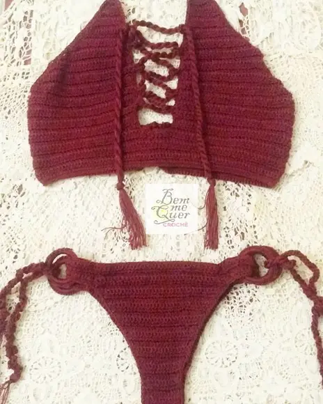Biquini Croche com Cropped