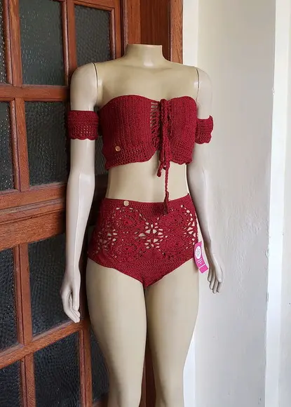 Biquíni Crochê Hot Pants