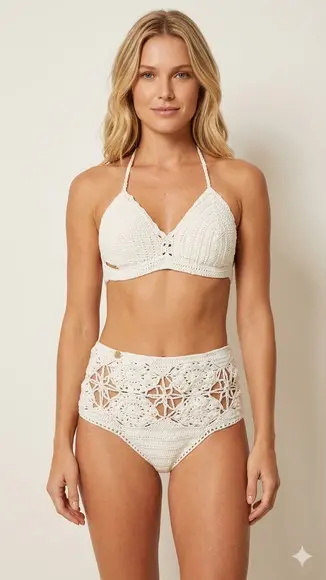 Biquíni Crochê Hot Pants