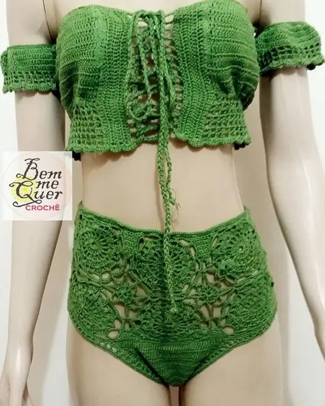 Biquíni Crochê Hot Pants