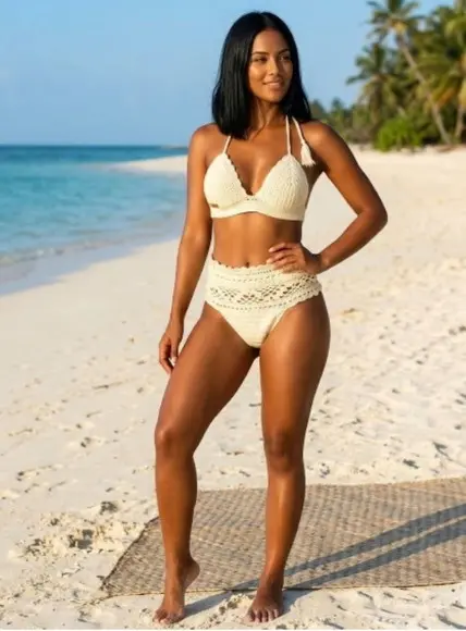 Biquíni Em Croche Hot Pants