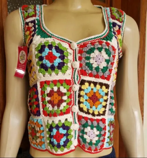 Blusa Croche Squares