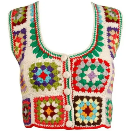 Blusa Croche Squares