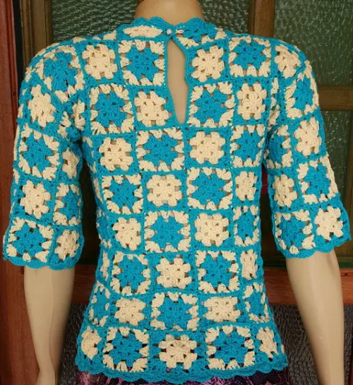 Blusa Croche Squares
