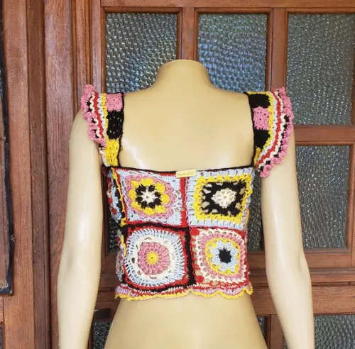 Blusa Croche Squares