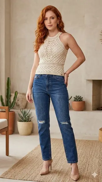 Blusa de Croche Off White