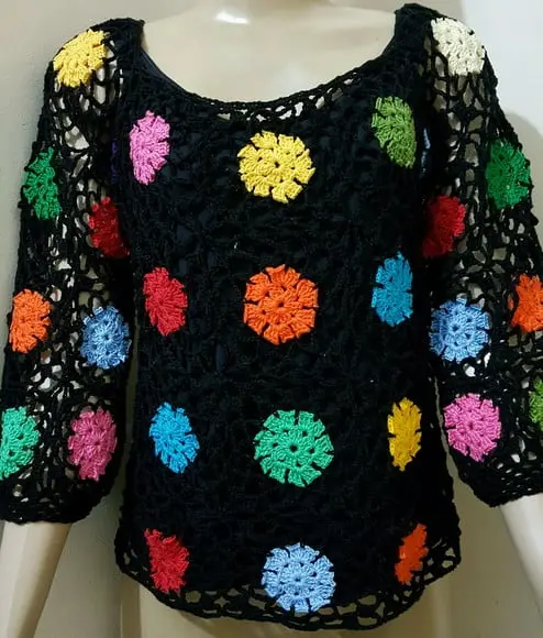 Blusa De Croche Squares