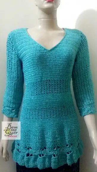 Blusa/casaco de Crochê