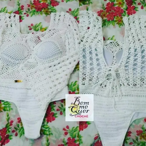 Body Manga Longa Croche