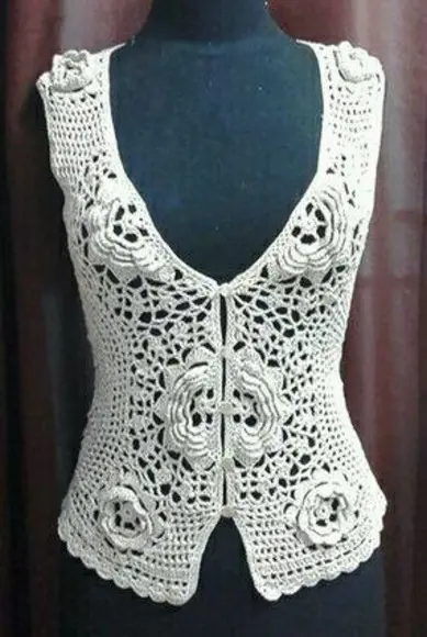 Camiseta De Croche Colete