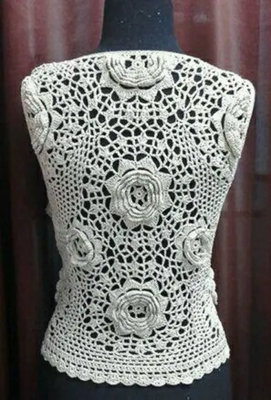 Camiseta De Croche Colete