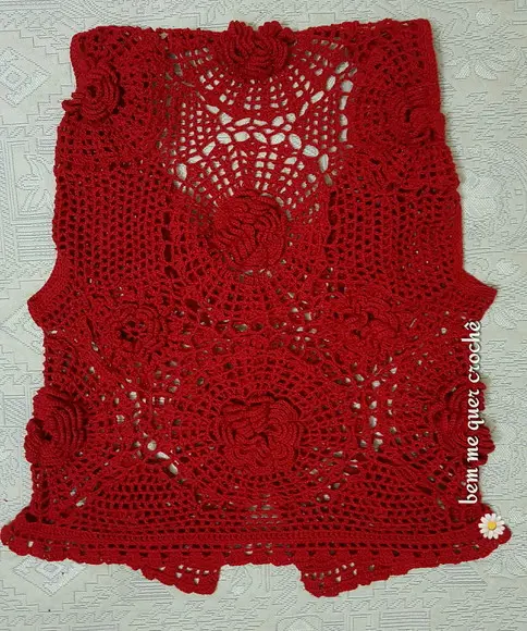 Camiseta De Croche Colete