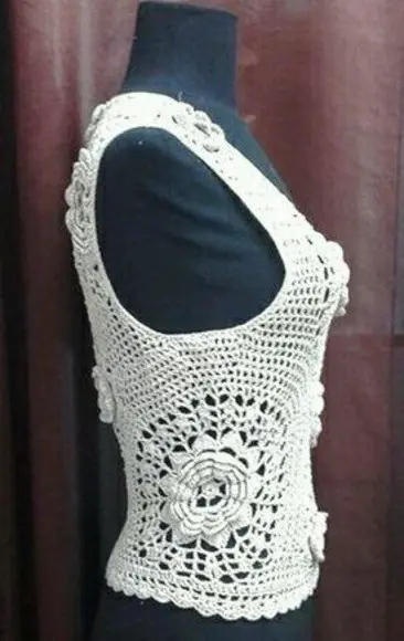 Camiseta De Croche Colete