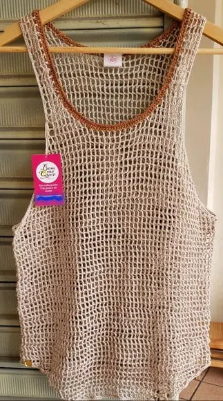 Camiseta Masculina Crochê