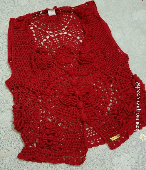 Camiseta De Croche Colete