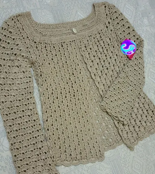 Cardigan De Crochê
