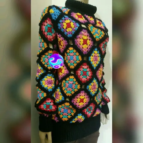 Casaco de Croche Squares