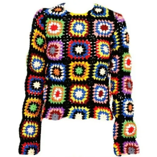 Casaco De Croche Squares
