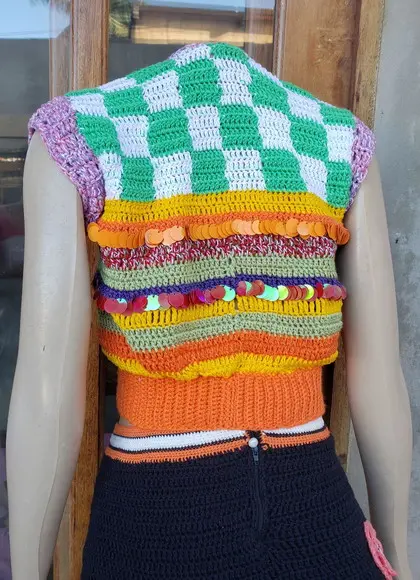 Colete / Cropped Crochê