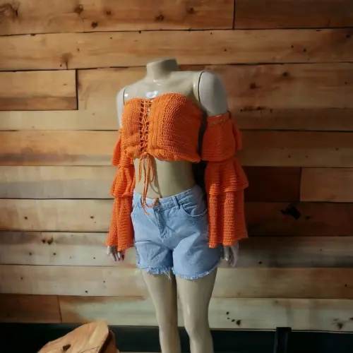 Cropped Ciganinha Croche