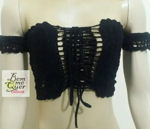 Cropped Ciganinha Croche