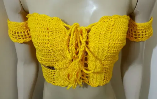 Cropped Ciganinha Croche