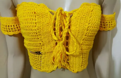Cropped Ciganinha Croche