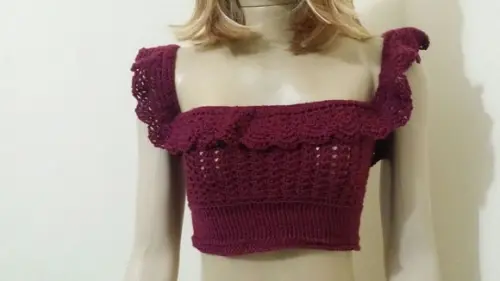 Cropped Ciganinha Croche
