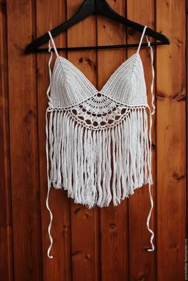 Cropped Franjão Crochê