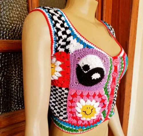 Cropped Crochê Smile