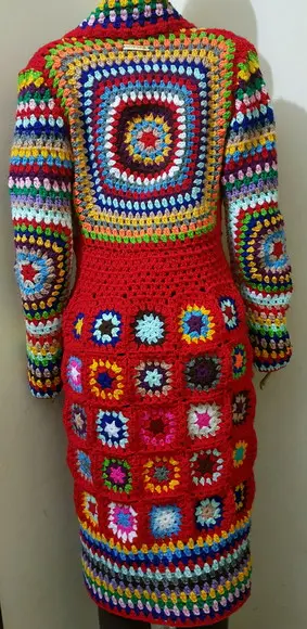 Kimono / Casaco de Croche Manga Longa