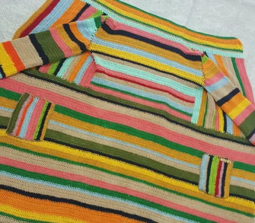 Kimono / Casaco de Croche Manga Longa
