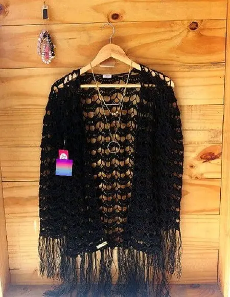 Kimono Croche Franjão Glamour