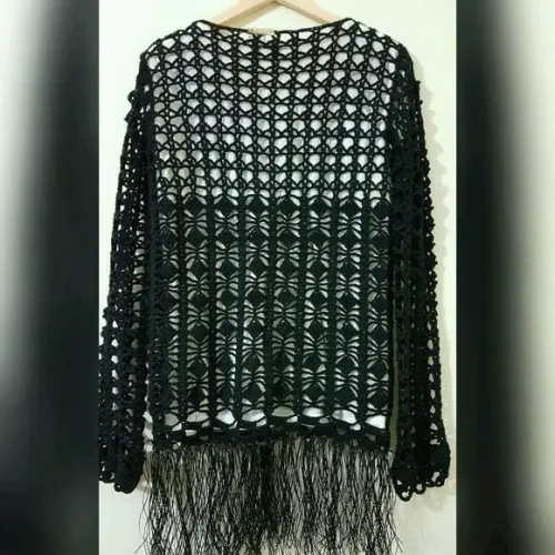 Kimono Franjão Crochê