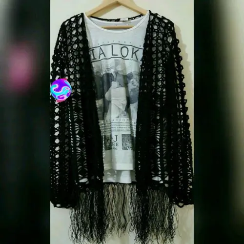 Kimono Franjão Crochê