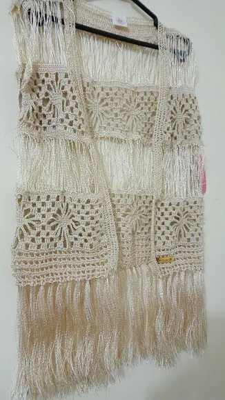 Kimono Franjão Crochê
