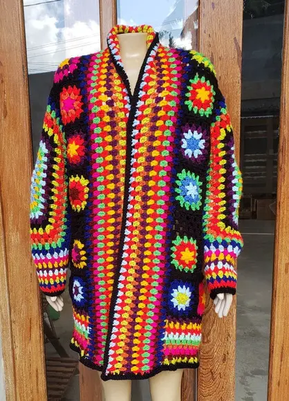 Kimono Squares Crochê