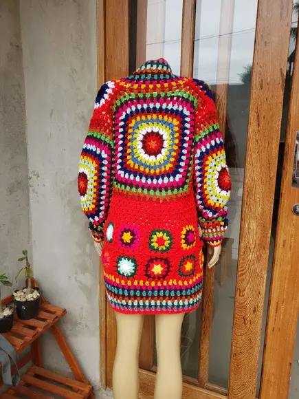 Kimono Squares Crochê