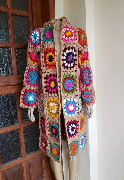 Kimono Squares Crochê