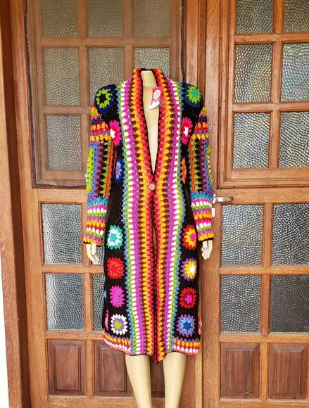 Kimono Squares Crochê