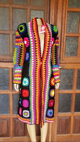 Kimono Squares Crochê