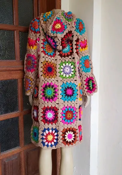 Kimono Squares Crochê